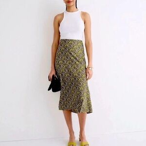 J. Crew Floral Midi Skirt, size Large